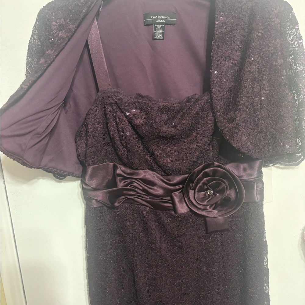 R&M Richards Elegant Plum Dress